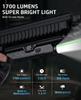 Richfire Tactical LED Flashlight with 1700 Lumen 2 in 1 High Power Rechargeable Low Profile and Lightweight for Hunting