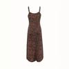 Trendy 2025 Women's Leopard & Butterfly Print Spaghetti Strap V-Neck Maxi Dress