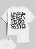 Letter Graphic Printed T-Shirt Men Summer Fashion Street Trend Cotton Short Sleeve Loose Comfortable Crew Neck Top Mens Clothing