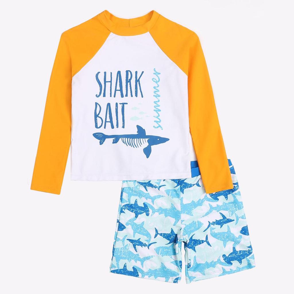 2025 Boys' Quick-Dry Split Swimsuit - Long-Sleeved Beach Sunscreen