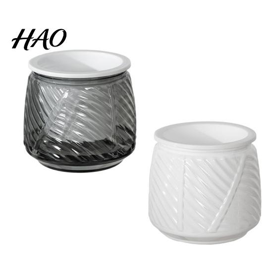 Small Flower Pot for Desk Self Watering Planter with Wick Rope Indoor Plants, Double Layer Modern Decorative Container Transparent Hydroponic Planter,