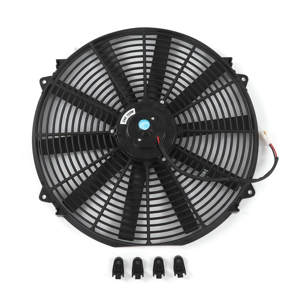 16in Universal Slim Fan Push Pull Electric Radiator Cooling Fan 24V 120W for Car Truck RV