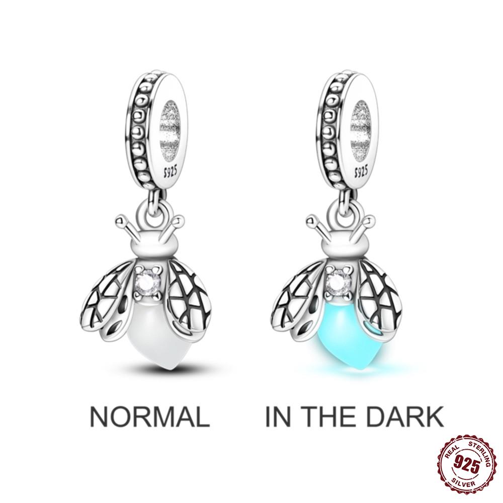 Copper Charms Luminous Firefly Theme Series Pendant Fit Fine Original Bracelets Charms Women Jewelry Gifts
