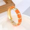 Elegant Bohemian Drip Oil Bracelet Wide Geometric Bracelet Fashion Enamel Cuff Bangles  Vacation