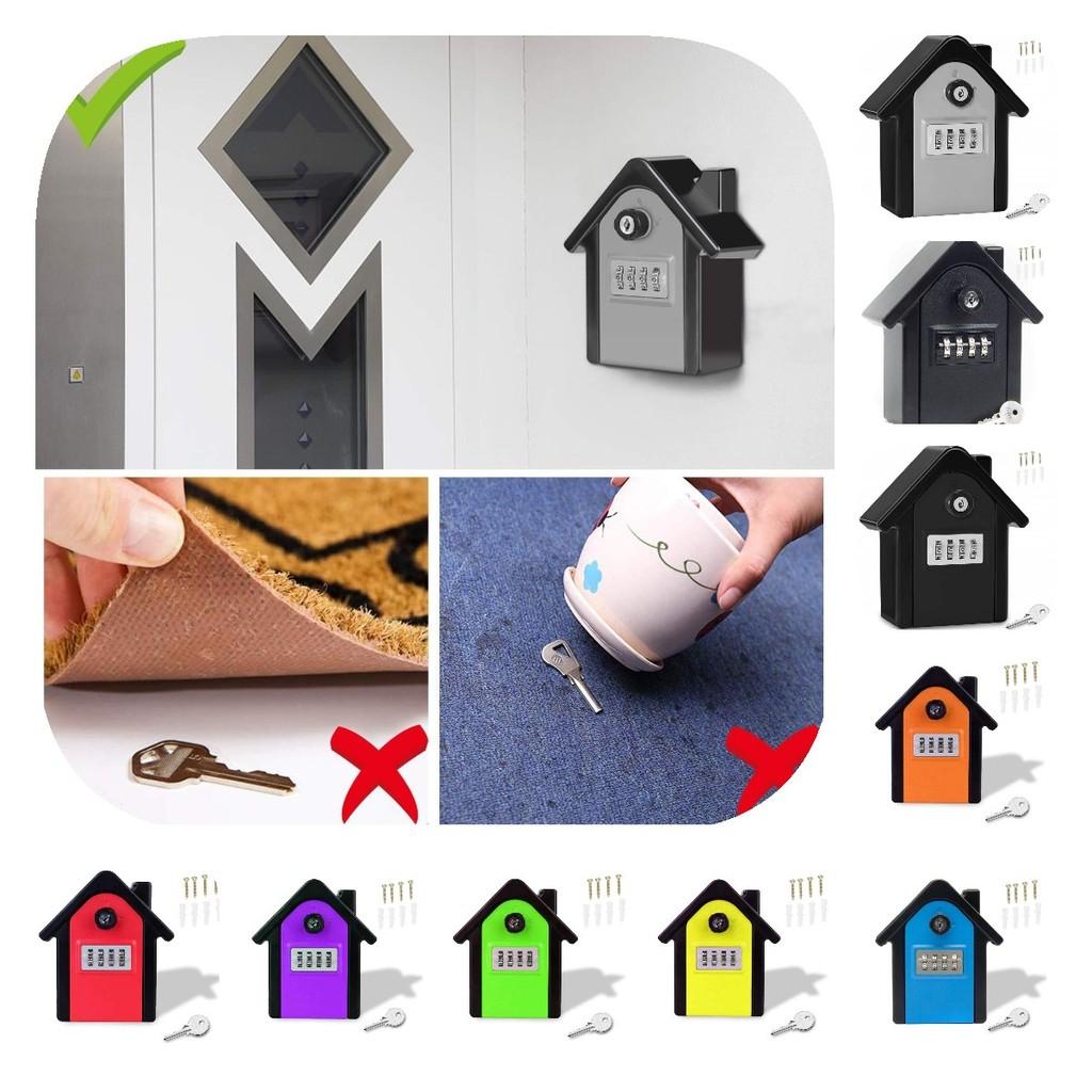 Sikker Nøkkelskap med Stor Kapasitet Unikt Husdesign Metall Oppbevaringssafe Låseskap