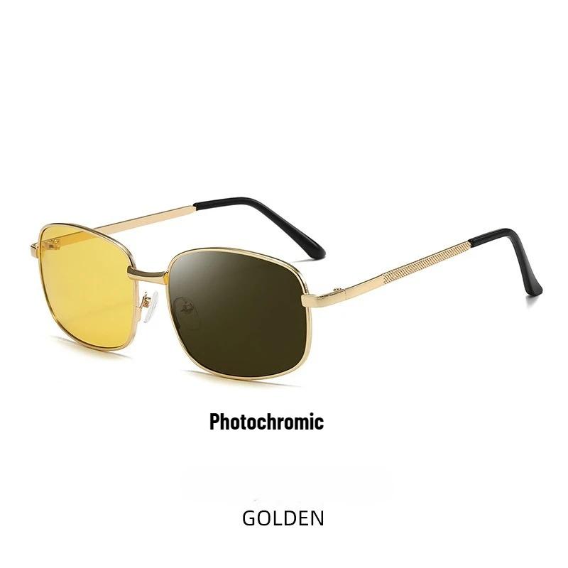 

Men Women Fashion Square Frame Photochromic Night Vision Sunglasses Men s Outdoor Sports Driving Glasses UV400 Sunglasses золотой
