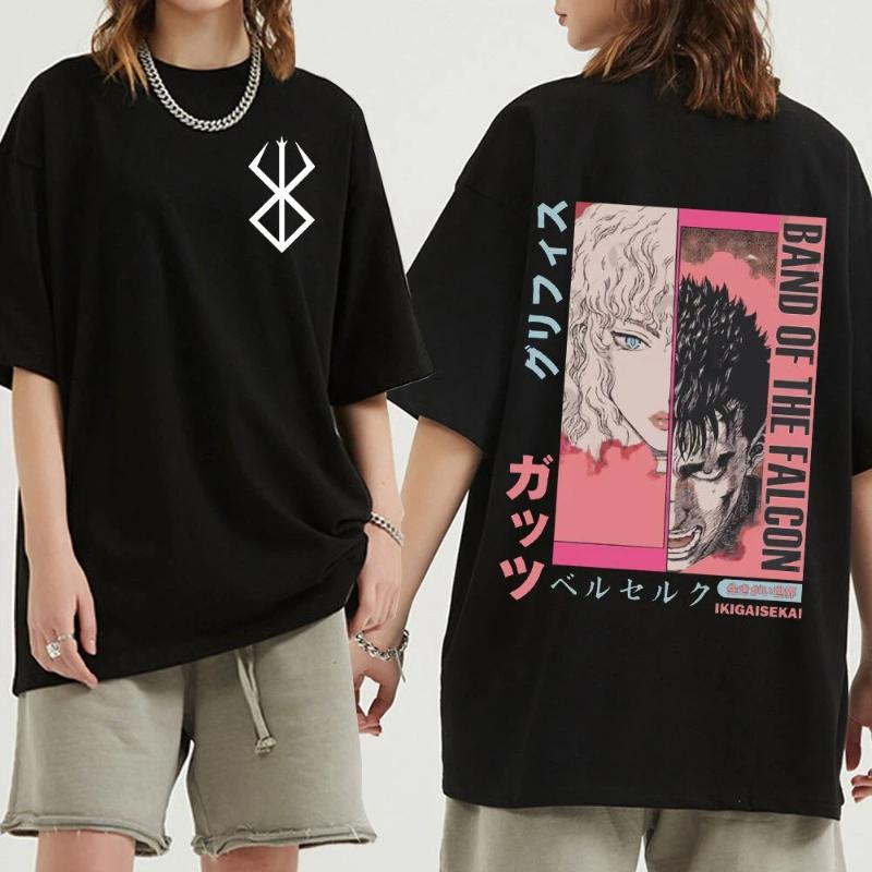 Men Women T-Shirt Anime Guts Griffith Cotton T Shirt Harajuku Funny Berserk T-Shirt Printed Clothes Hip Hop Tops Tees Summer Tops LOTA