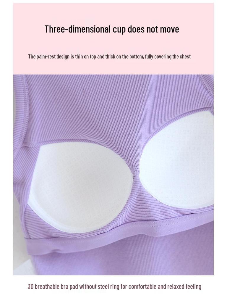Women's Slimming Tank Top with Bra Pads, Cropped Waist Length