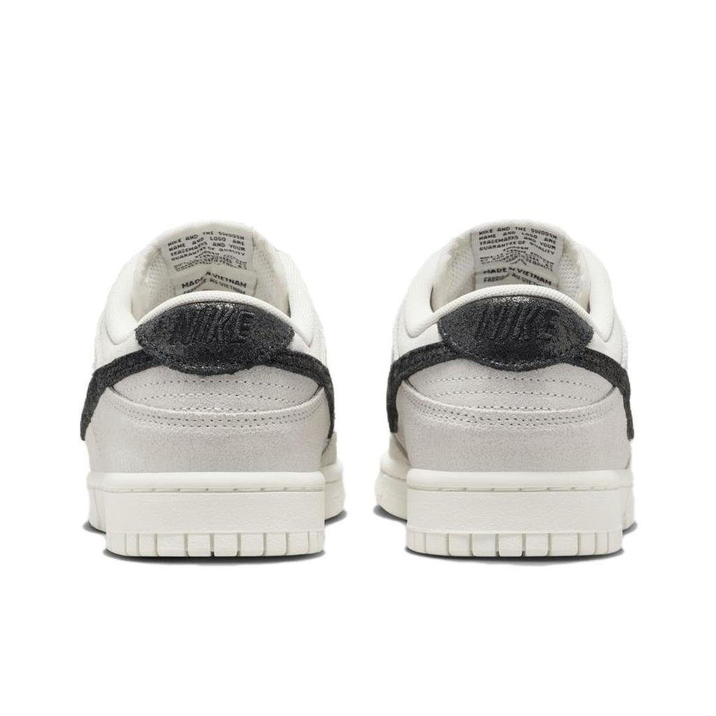 Nike Dunk Low SE Biele trblietavé semišové dámske tenisky Čierne Team-Red HQ3502-100