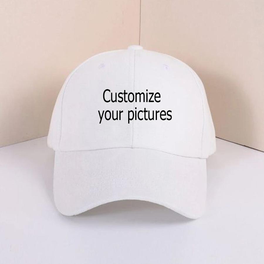 Customization Logo Text Pattern Printed Baseball Caps for Women Man Personalized Hats Casual Hip Hop Cap Black/White/Navy Blue