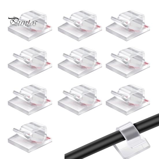 10/50 stk klar kabelhåndteringsklips selvklebende multifunksjonell wirefesteklips klebrig ledningsholder Utendørs Christmas Fairy Light Organizer Clip