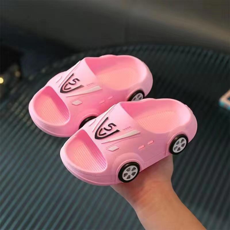 Fashion CINESSD Kids Luminous Slippers Summer Sandal Indoor Outdoor Soft Anti-slip Cartoon Car Kids Shoes Personality Children Sandals