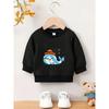 European Size Stylish Cartoon Print Design, Soft And Skin-Friendly Thin Sweatshirt for Baby Boys Aged 0-3 Years, Perfect for Spring And Autumn