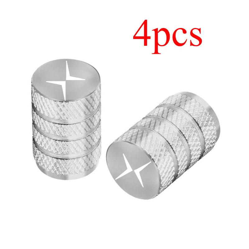 4PCS Colorful Car Accessories Car Tire Valve Cap For Volvo Polestar 1 Polestar 2 Polestar 3 Polestar 4 Polestar 5
