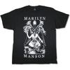 Camiseta Marilyn Manson Bigger Than Satan Baphomet Eliphas Preta (eu)