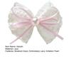 Hairpin Embroidery Lace Ribbon Bowknot Decor Hair Clip with Imitation Pearls Bangs Ponytails Buns Hair Accessories
