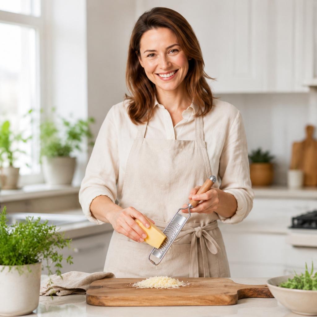 Stainless Steel Grater with Wooden Handle Flat Surface Cheese Grater Vegetable Shredder Potato Slicer Kitchen Tool