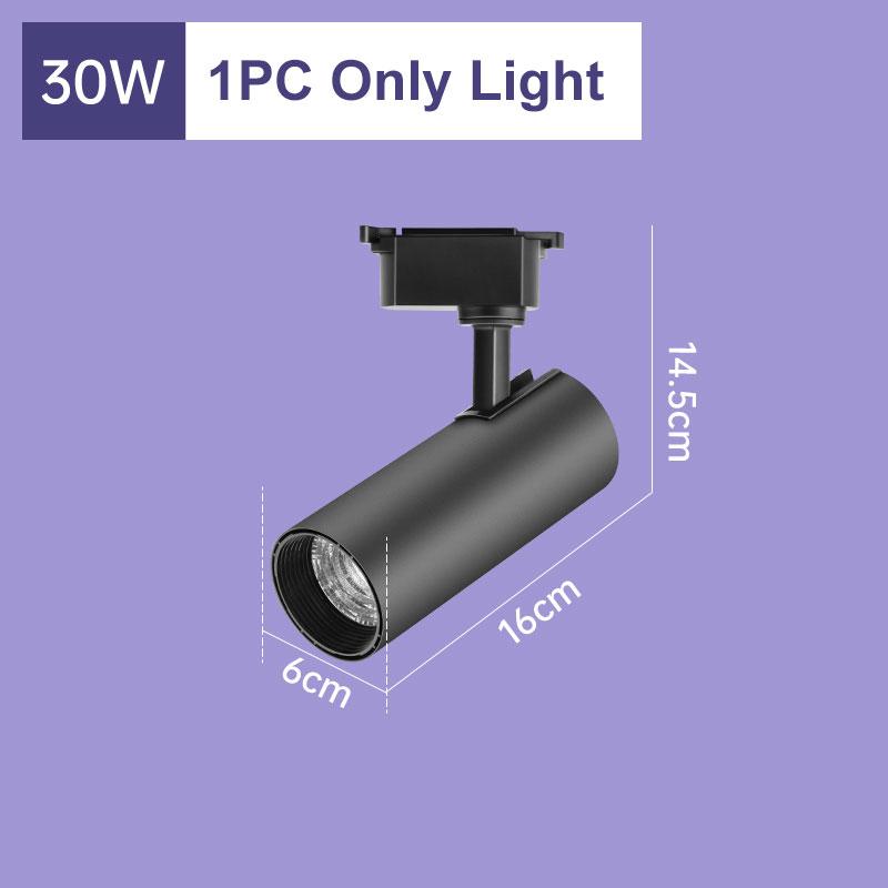 

Комплект светодиодных трековых ламп COB 220 В, прожектор для трековых ламп 30 Вт для внутреннего магазина, кухни, спальни, точечного освещения рельса 30w Cold white