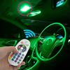 2Pcs Car Led T10 12V Remote Controller Panel Interior door Lamp Auto Adapter RGB 5050 15SMD BA9S Atmosphere Dome reading light