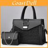 Modern Pu Tote Bag With Splicing Design And Soft Structure For Office And Casual Outings