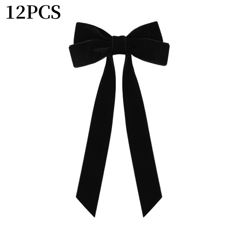 

Velvet Ribbon Bows For Christmas Tree Vintage Rustic Craft Bows Ornaments For Wreath Gift Wrapping Candy Bags Party Diy Decor 13 and 26cm чёрный