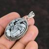 Pendentif Pierre Gemme Jaspe Pinolite Pendentif Fait Main Bijou Décent Pendentif Argent Sterling 925 Pendentif Pierre de Naissance Cadeaux de Mariage Bijou en Argent