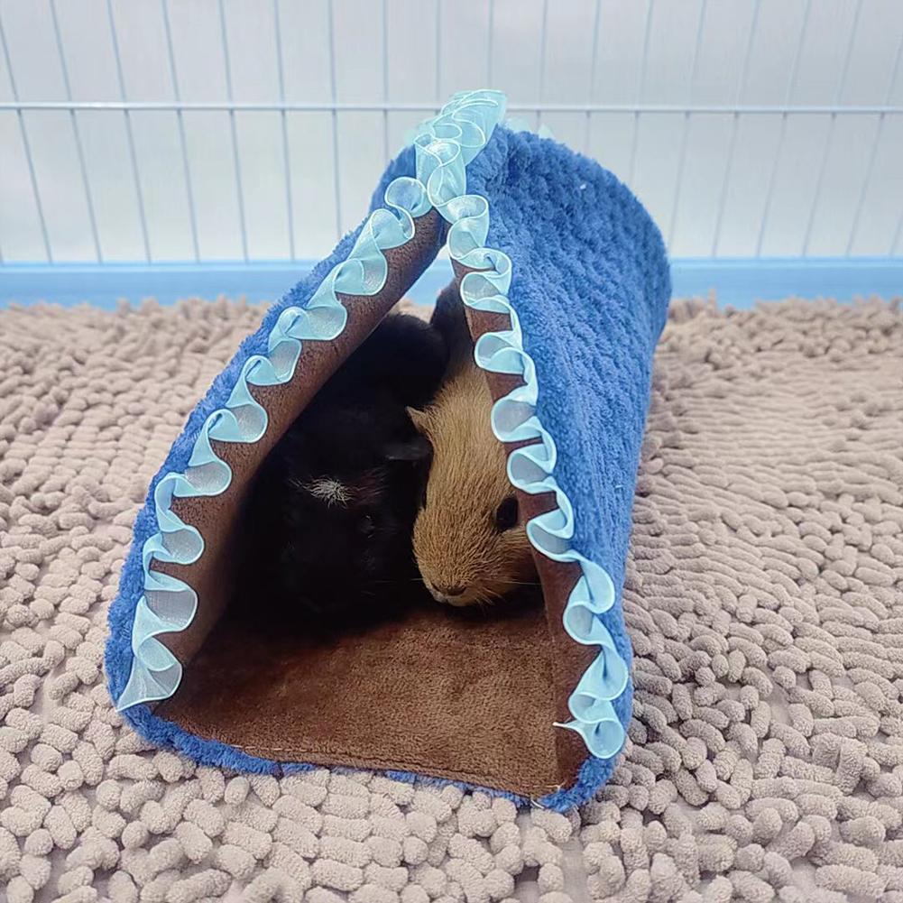 Guinea Pig Tunnel Washable Semi-Enclosed Guinea Pig Hideout Hide Tube Habitat Pet Supplies For Chinchilla Hamsters Rabbit