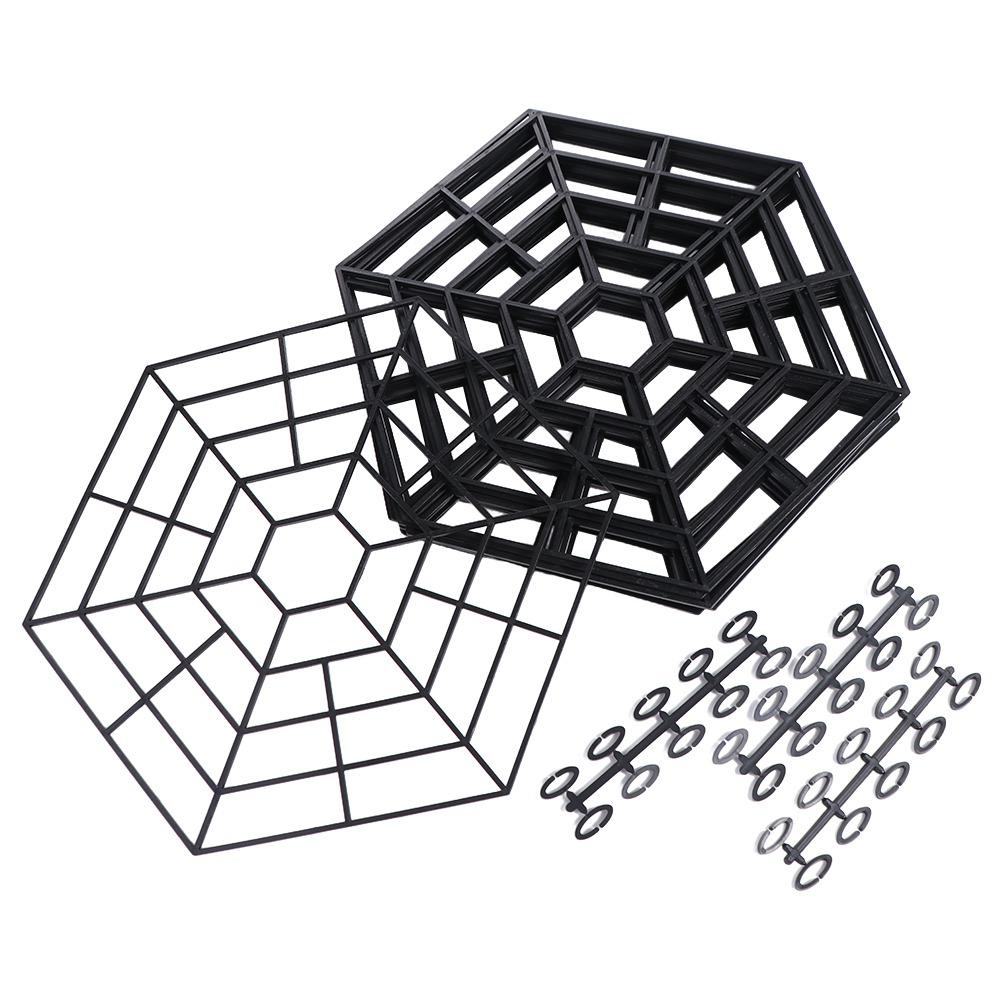 

10pcs Hexagonal Pond Fish Guard Floating Net UV-resistant Flexibility Pond Protectors Net Plastic Protective Cover Garden