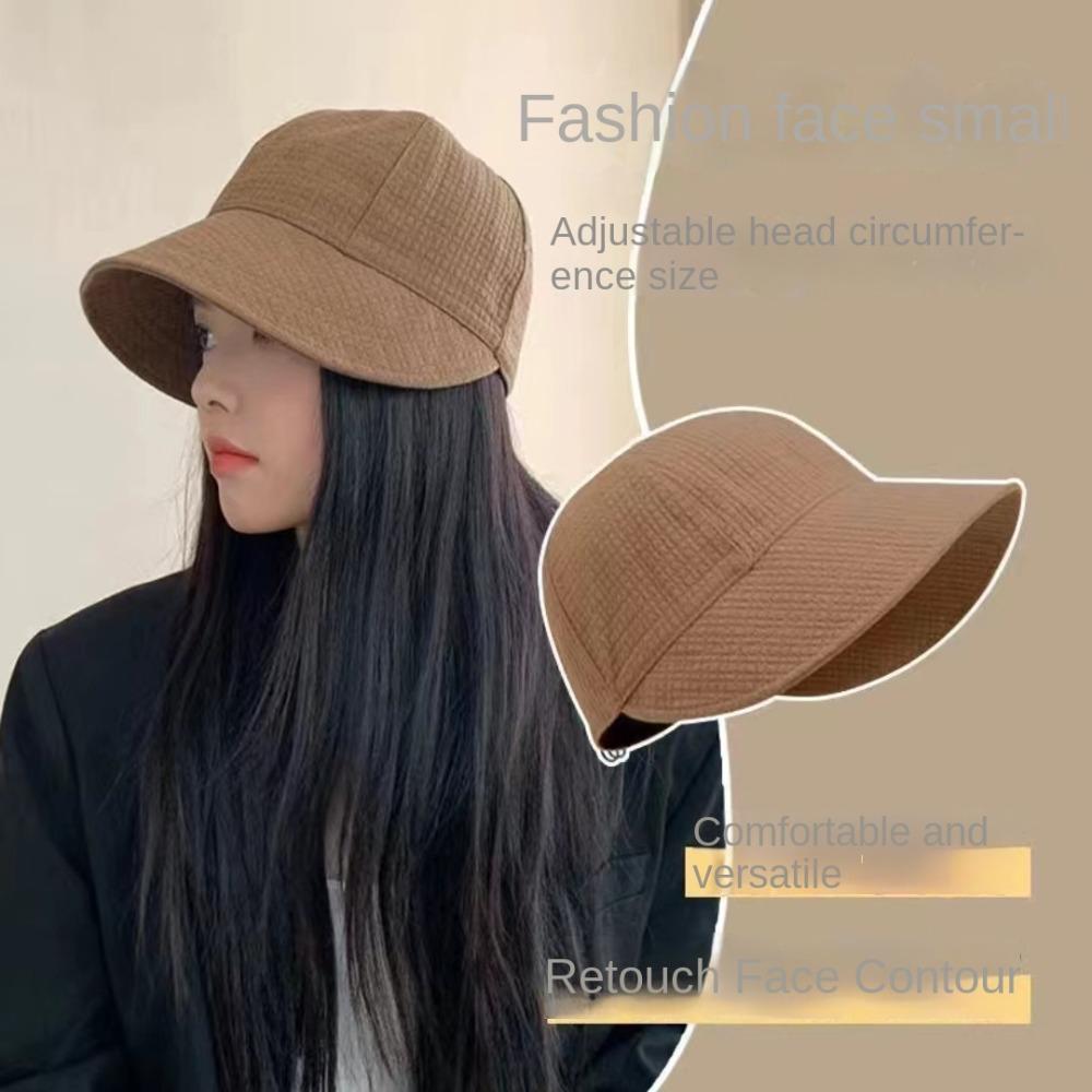 Waffle Sun Hat Foldable Peaked Cap Casual Fisherman Cap Summer