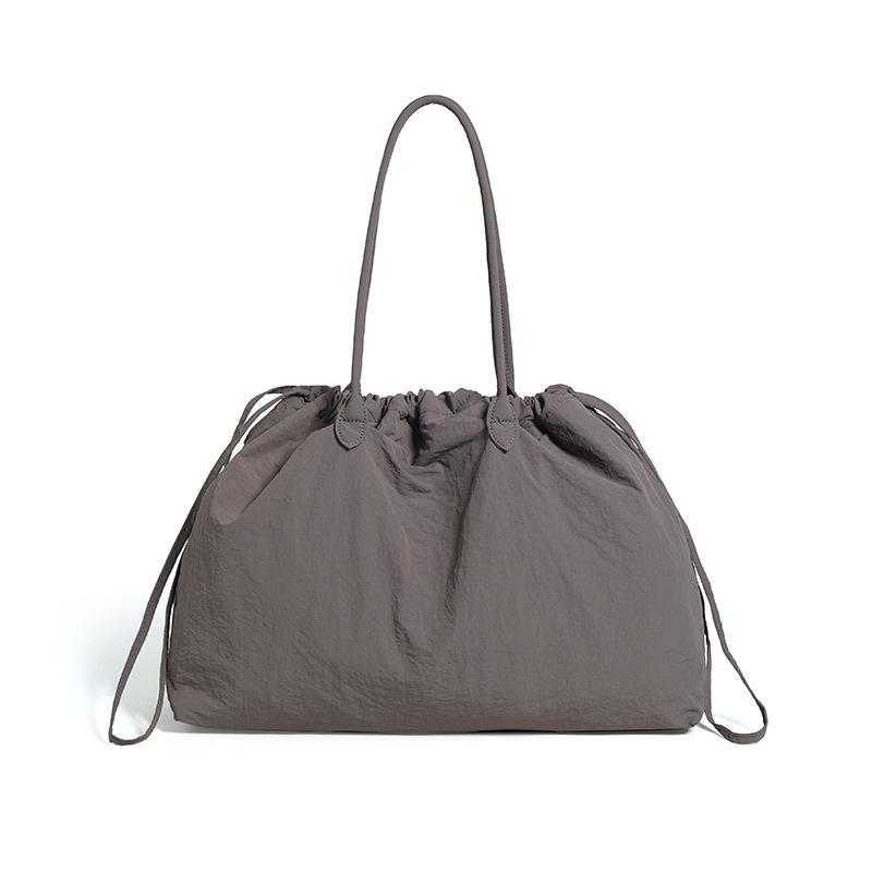 Large Capacity Drawstring Shoulder Bag Sport Lightweight Tote Bag Commuter Travel Storage Bag