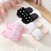 Children's Eco-friendly Non-slip Plush Slippers, Warm EVA, for Toddlers and Girls, Outdoor Use.