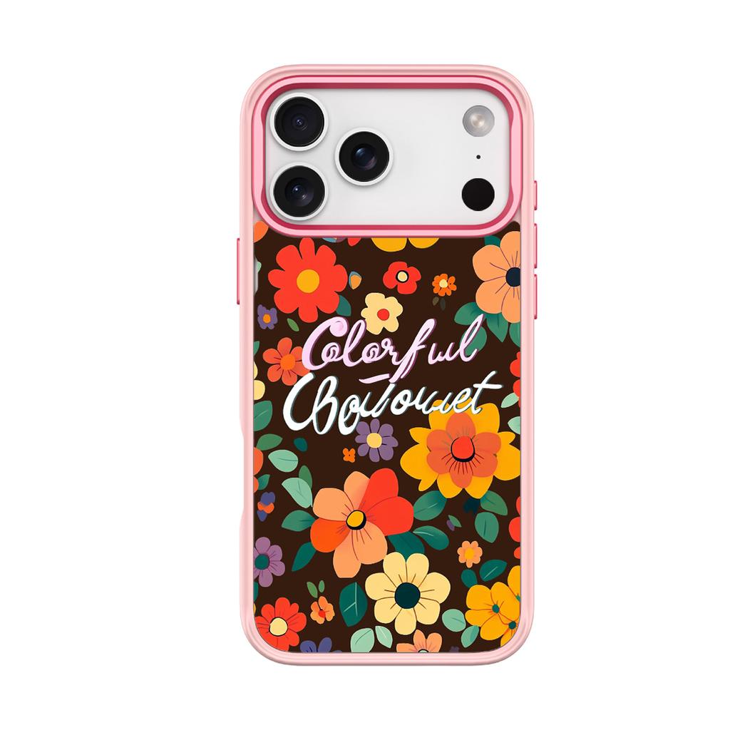 Applicable To Apple 17pro Mobile Phone Case, Advanced Sense 16 Replaceable Back Plate 15promax Magnetic Mobile Phone Case, Multi-color Flower
