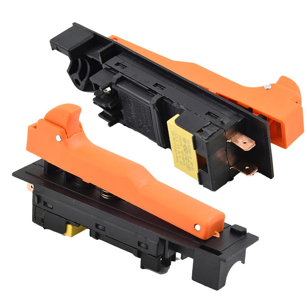 127*31mm Avtrekkerbryter 2 stk/sett Svart For Vinkelsliper