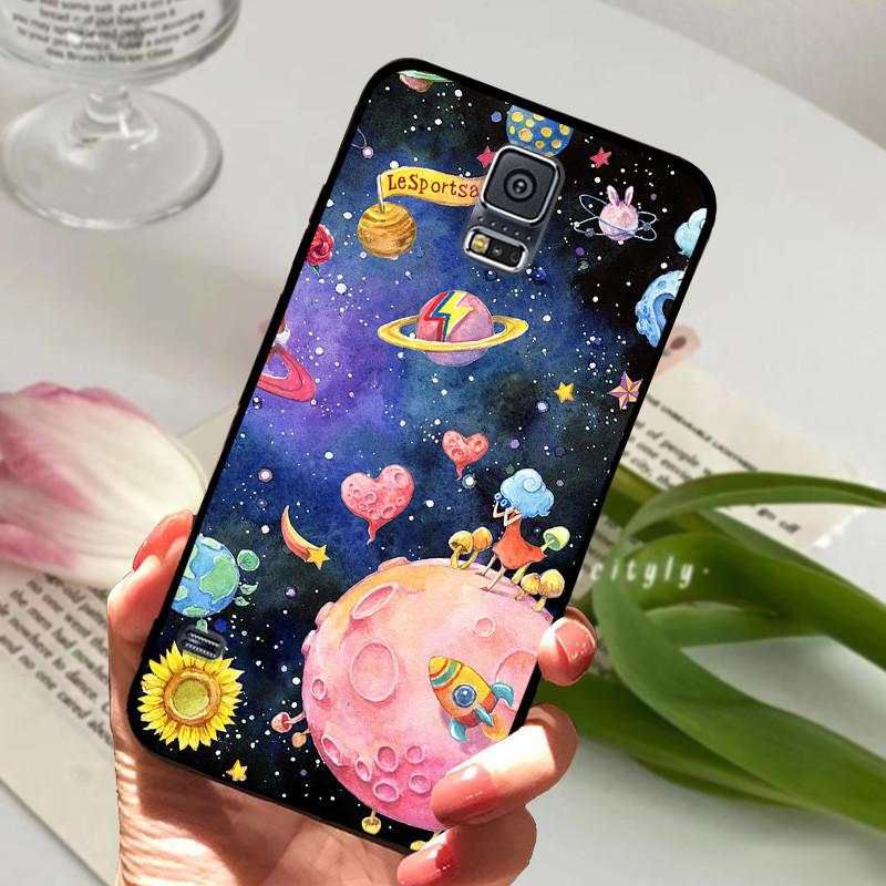 Für Samsung Galaxy S5 Hülle S 5 I9600 SM-G900F Niedliche Bemalte Silikon-Rückabdeckung Für Samsung S5 Hüllen G9006V Schutzhülle
