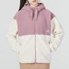 Adidas Color Block Sports Casual Hooded Warm Fleece Jacket Women Jackets Pink HN0670