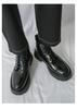 Men's Large Size High-Top Leather Shoes with Thick Soles, Height-Increasing, Autumn/Winter Fashion Trend Martin Boots