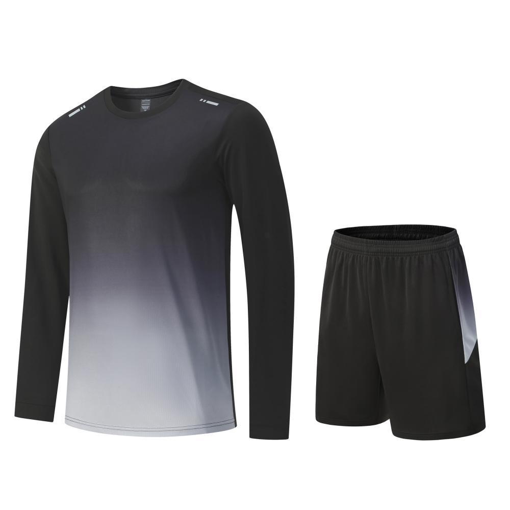 Unisex Quick-Dry Long-Sleeve Sports T-Shirt Set for Running and Fitness