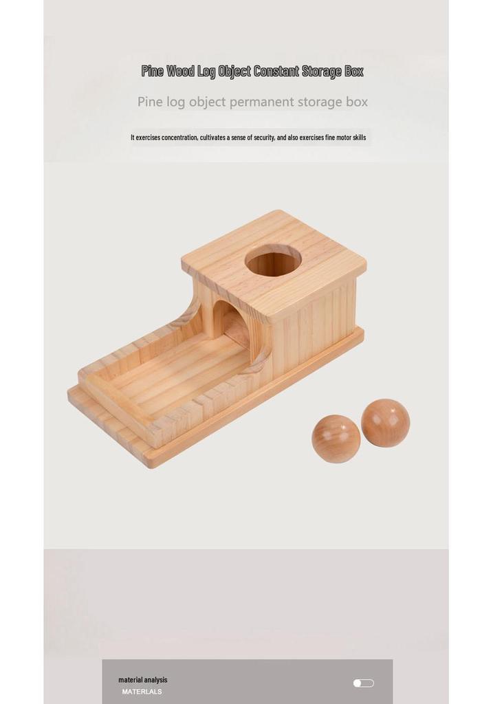 Montessori Wooden Building Blocks Box: Toddler Sensory Educational Toys