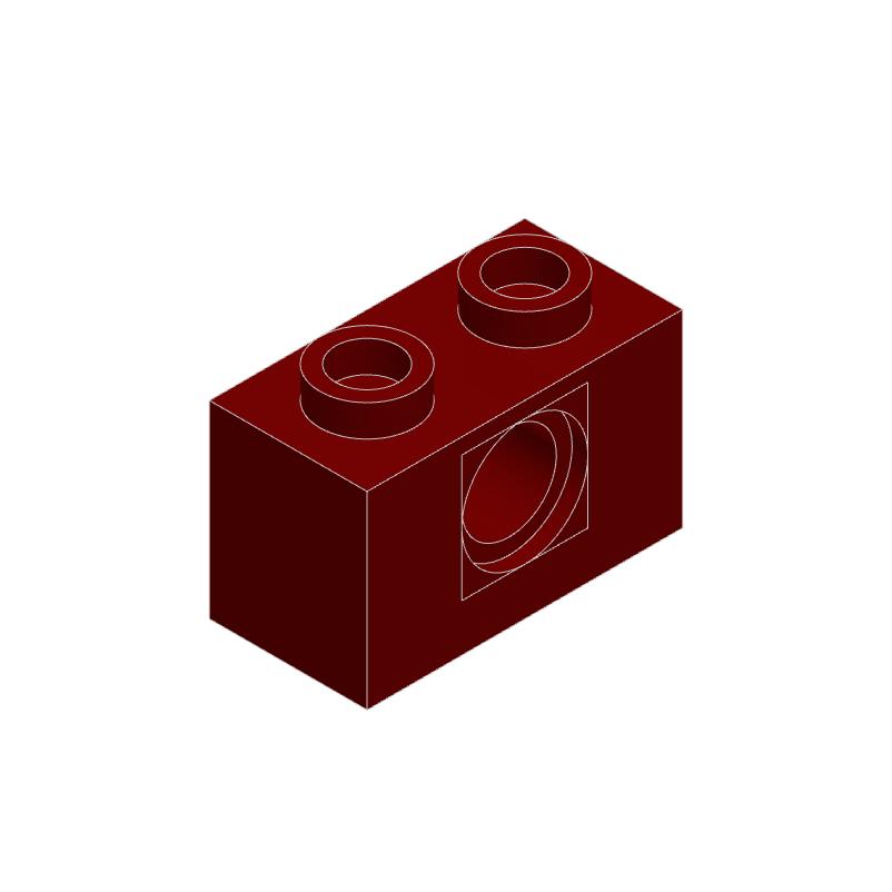 50pcs 3700 Brick 1 x 2 with Hole Bricks Collections Bulk Modular GBC Toys For Technical MOC DIY Building Blocks Compatible