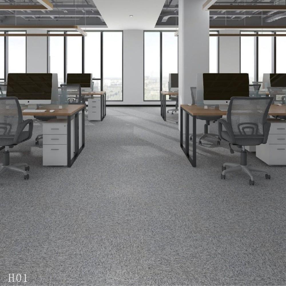 4pcs with Glue Square Patchwork Carpet 50cmX50cm Office Floor Mute Rug  Kitchen Living Room