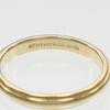 TIFFANY&Co. Gathered Milgrain Ring 0.1" Band K18 Yellow Gold #8.2(US Size) 4.18g Mens Used