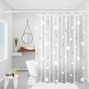 Duschvorhang mit Haken Wasserdicht Reißfest Leicht zu Reinigen Verschiedene Drucke Schnelltrocknend Lichtdurchlässig