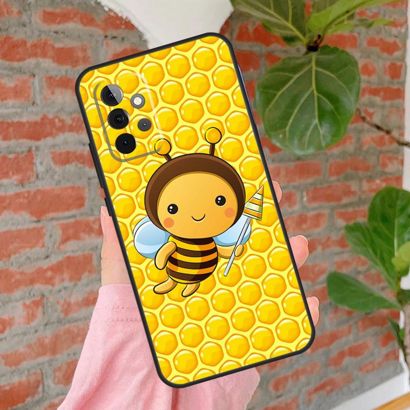 Bumble Bee Honeycomb Honey Phone Case For Samsung Galaxy A54 A34 A14 A55 A35 A25 A15 A52 A32 A12 A51 A71 A13 A33 A53