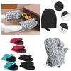Heat-Resistant Quilted Pot Holders Non-Slip Silicone Lined Oven Mitts for Cooking Baking Grilling Handling Hot Pots and Pans