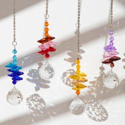 Prismă Yousheng Prindător de Soare Cristal Faux Ornament Agățat Vindecare Creator de Curcubeu Prindător de Soare Decor de Fereastră pentru Casă Grădină Perete