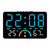 Home Temperature and Humidity LED Electronic Clock, Simple Large Screen Hanging Dual-purpose Clock, Multi-functional Bedside Alarm Clock