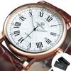 Forsining Business Automatic Watch for Men Luminous Hands Calendar Leather Strap Fashion Mechanical Mens Watches Top Brand Gifts