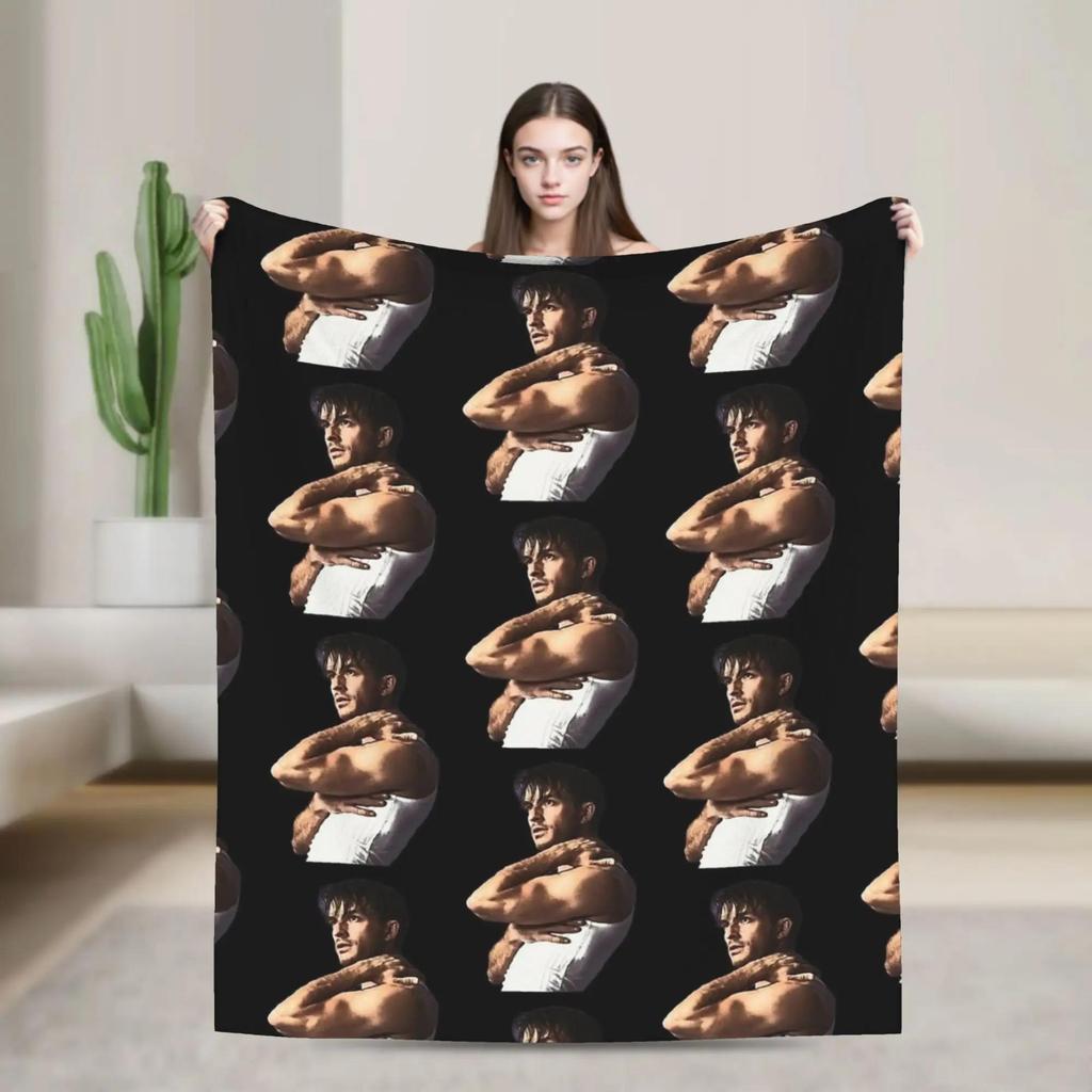 Warm Vintage Style Throw Blanket by Jonathan Bailey Soft Flannel Decorative Bedspread for Couch Chair or Sofa Cover