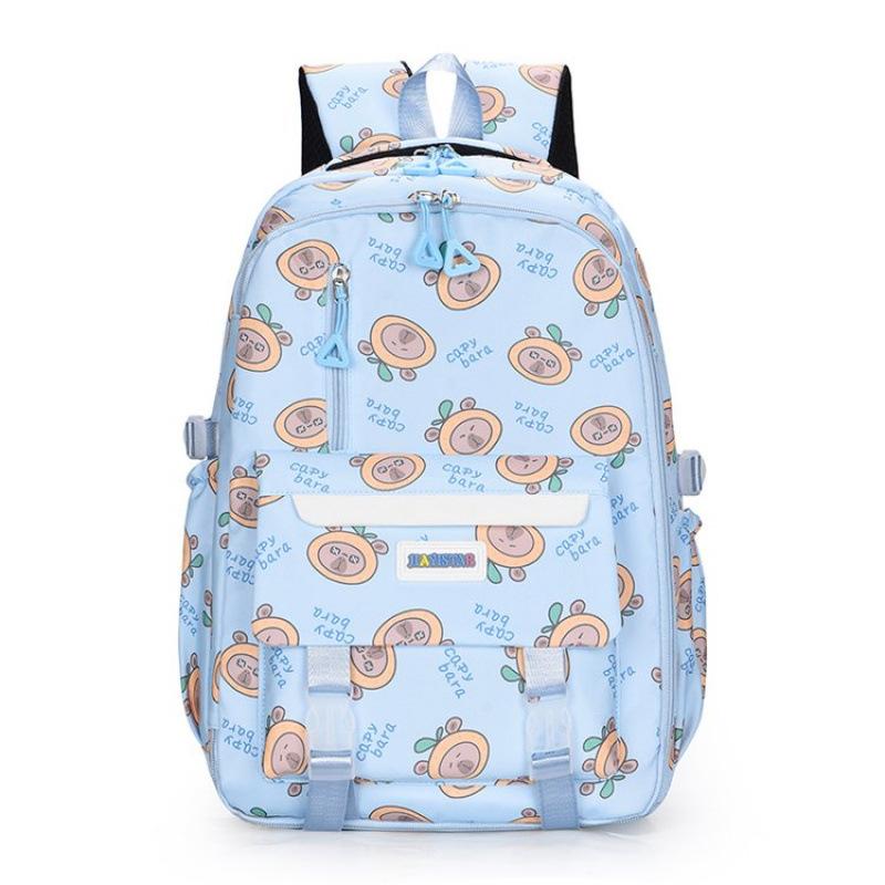 Cartoon Print Student Schoolbag Women's Lightweight Large Capacity Backpack
