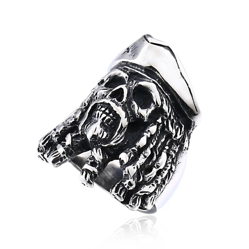 

BEIER 2022 New Fashion Punk Navigation Pirates Ring Skull Men s Ring Cool Biker Hip Hop Movies Jewelry Wholesale 7